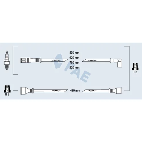 Sada zapaľovacích káblov FAE 83400
