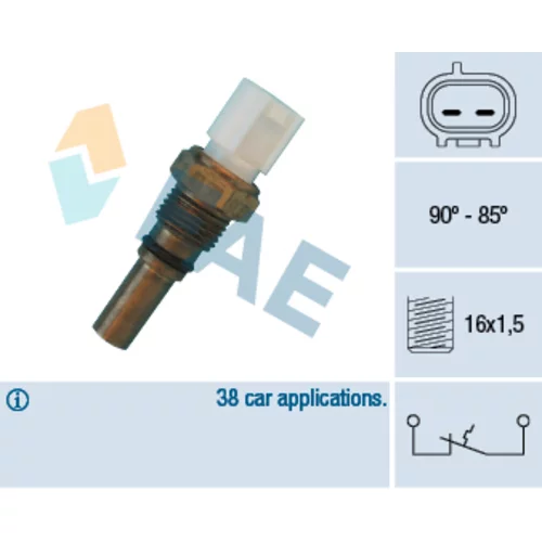 Teplotný spínač ventilátora chladenia FAE 36540