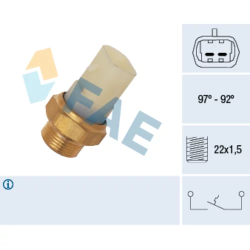 Teplotný spínač ventilátora chladenia FAE 37710