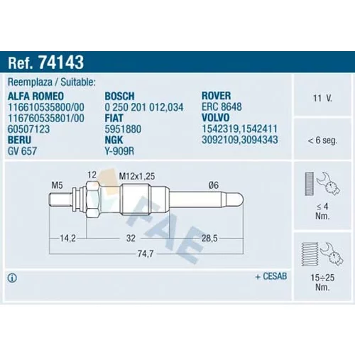 Žeraviaca sviečka FAE 74143