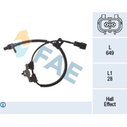 Snímač počtu otáčok kolesa FAE 78496