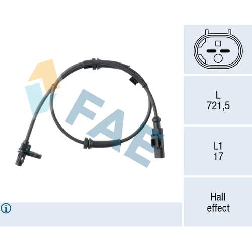 Snímač počtu otáčok kolesa FAE 78660