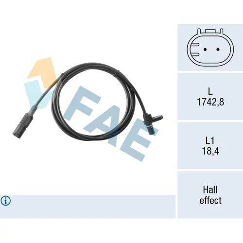 Snímač počtu otáčok kolesa FAE 78720