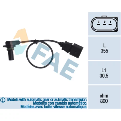 Snímač otáčok, automatická prevodovka FAE 79062