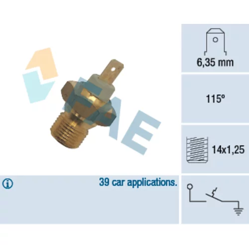 Teplotný spínač kontrolky teploty chladenia FAE 35270