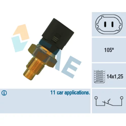 Teplotný spínač kontrolky teploty chladenia FAE 35890