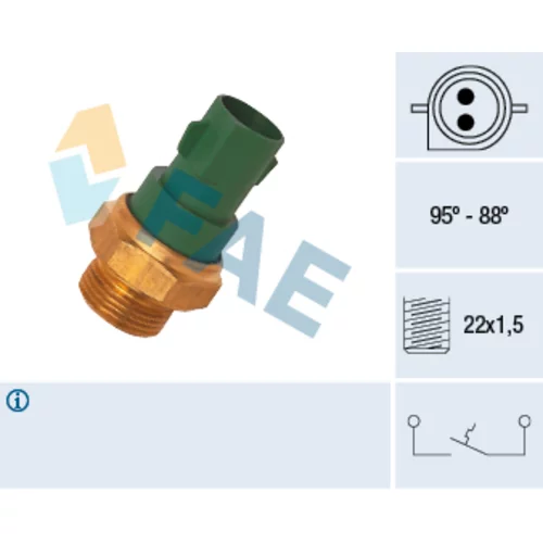 Teplotný spínač ventilátora chladenia FAE 37240