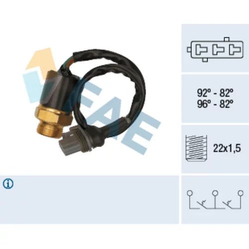 Teplotný spínač ventilátora chladenia FAE 37870