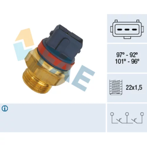 Teplotný spínač ventilátora chladenia FAE 37930