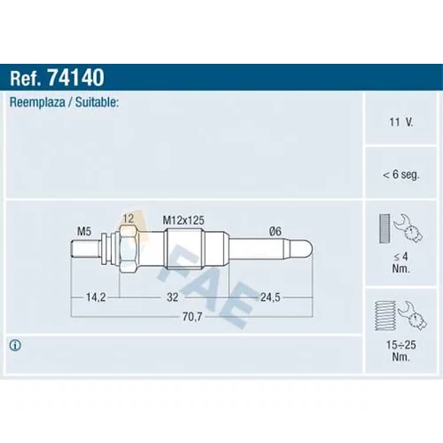 Žeraviaca sviečka FAE 74140