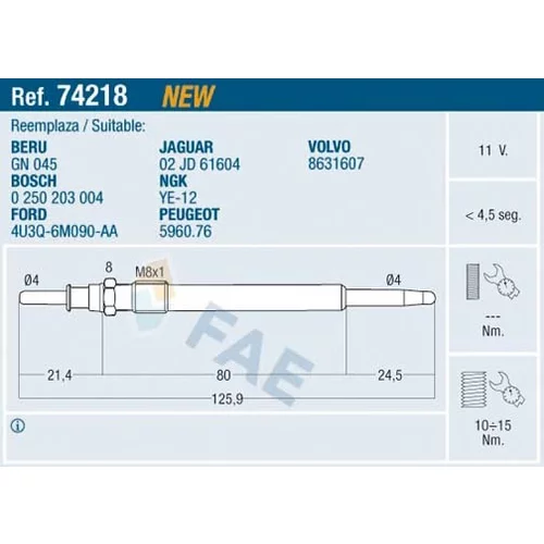 Žeraviaca sviečka FAE 74218