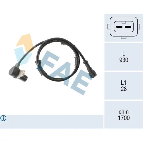 Snímač počtu otáčok kolesa FAE 78579