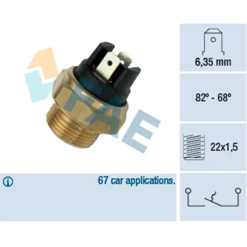 Teplotný spínač ventilátora chladenia FAE 37350