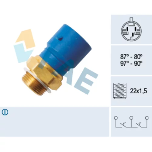 Teplotný spínač ventilátora chladenia FAE 38245