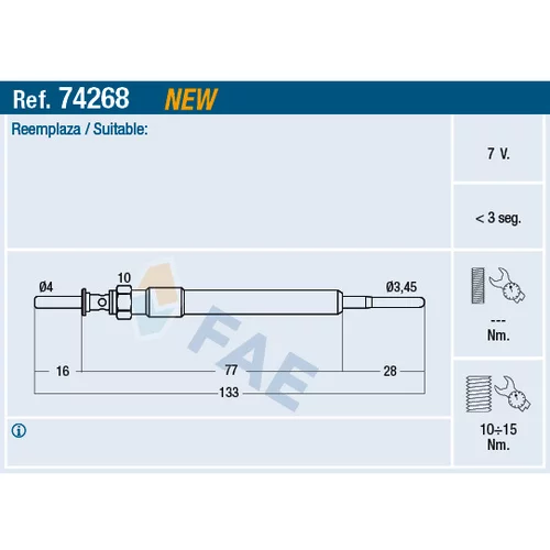Žeraviaca sviečka FAE 74268