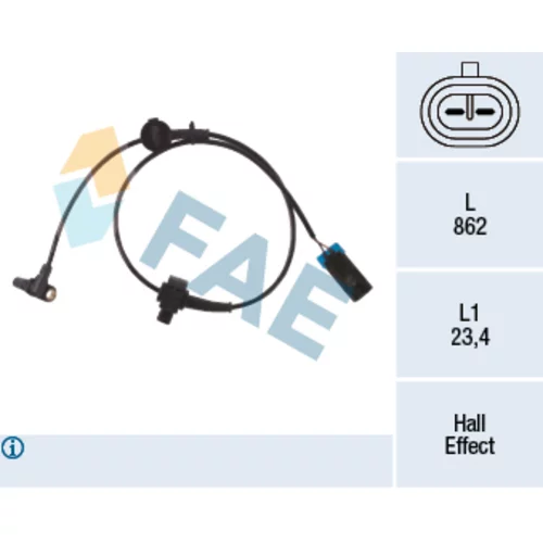 Snímač počtu otáčok kolesa FAE 78492
