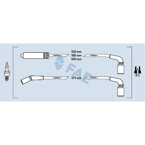 Sada zapaľovacích káblov FAE 83562