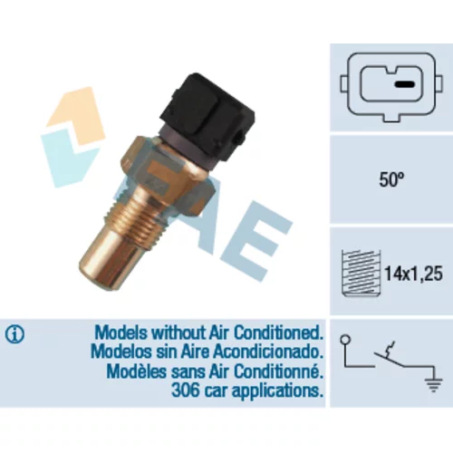 Teplotný spínač kontrolky teploty chladenia FAE 35550