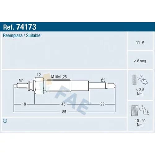 Žeraviaca sviečka FAE 74173
