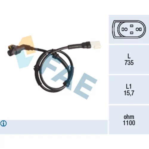Snímač počtu otáčok kolesa FAE 78202
