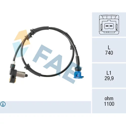 Snímač počtu otáčok kolesa FAE 78563