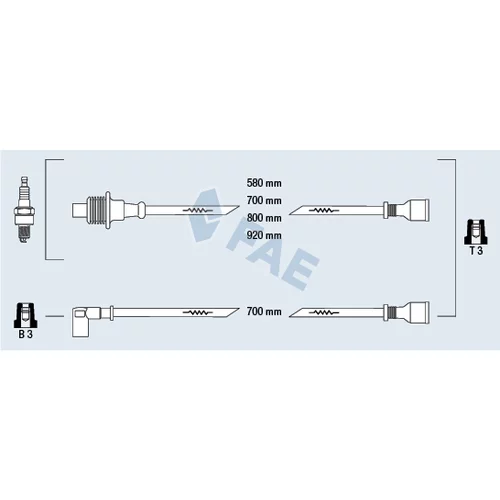 Sada zapaľovacích káblov FAE 83380