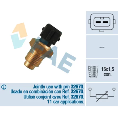 Snímač teploty chladiacej kvapaliny FAE 32540