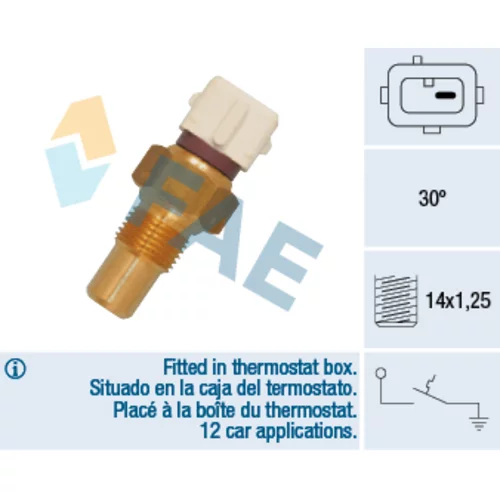 Teplotný spínač kontrolky teploty chladenia FAE 35295