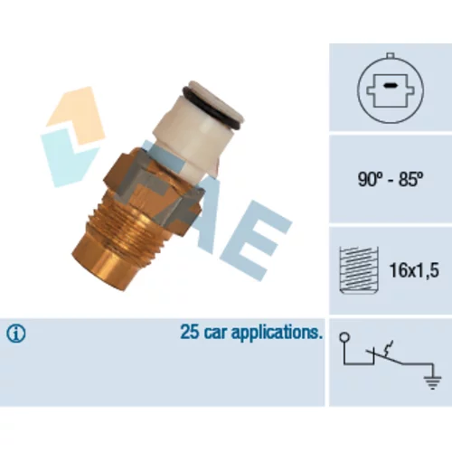 Teplotný spínač ventilátora chladenia FAE 36170