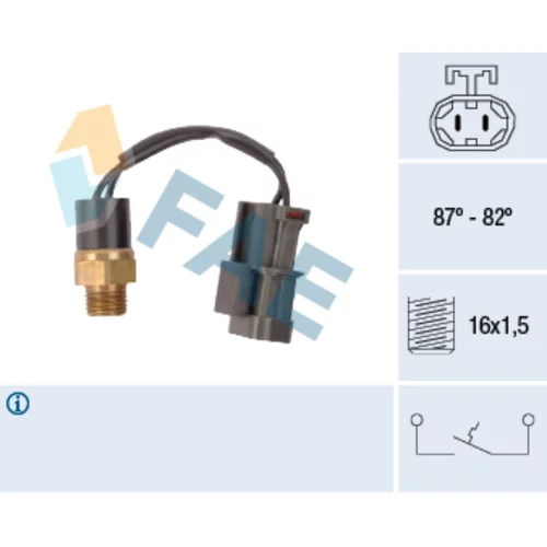 Teplotný spínač ventilátora chladenia FAE 37760