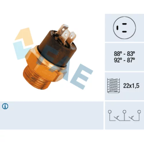 Teplotný spínač ventilátora chladenia FAE 37800