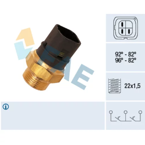 Teplotný spínač ventilátora chladenia FAE 37980