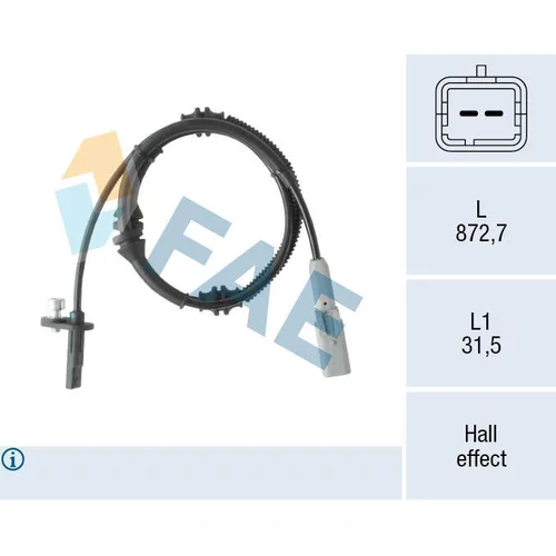 Snímač počtu otáčok kolesa FAE 78552