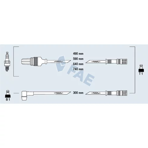 Sada zapaľovacích káblov FAE 83650