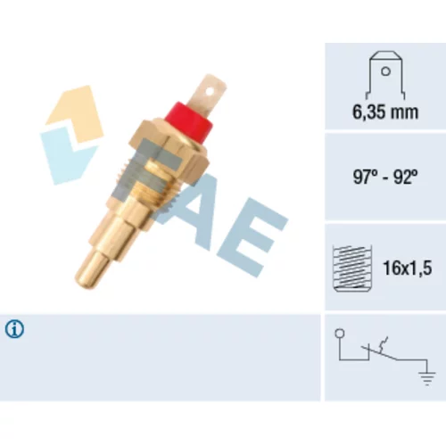 Teplotný spínač ventilátora chladenia FAE 37610