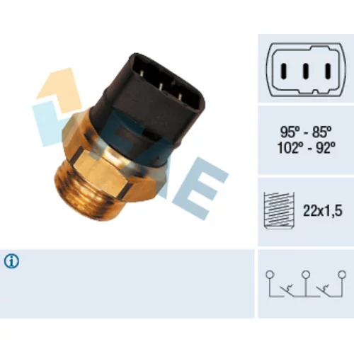 Teplotný spínač ventilátora chladenia FAE 37820