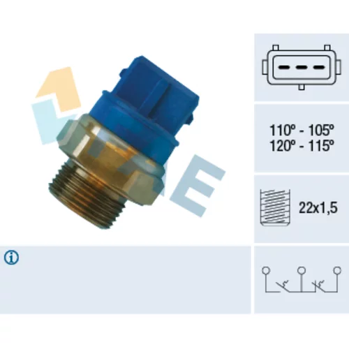 Teplotný spínač ventilátora chladenia FAE 38330