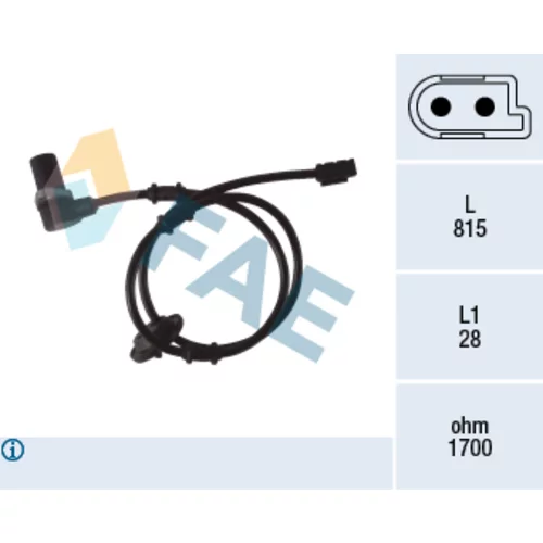 Snímač počtu otáčok kolesa FAE 78075