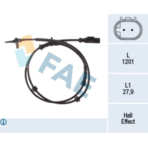 Snímač počtu otáčok kolesa 78322 /FAE/