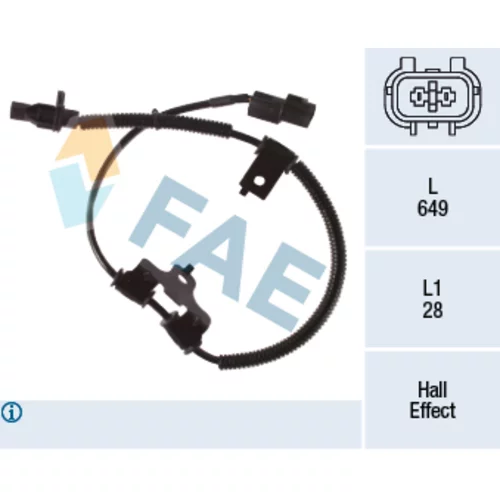 Snímač počtu otáčok kolesa FAE 78478