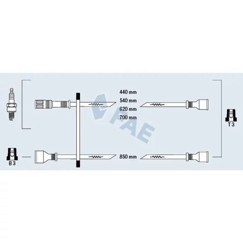 Sada zapaľovacích káblov FAE 83100