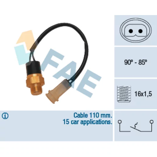 Teplotný spínač ventilátora chladenia FAE 36100