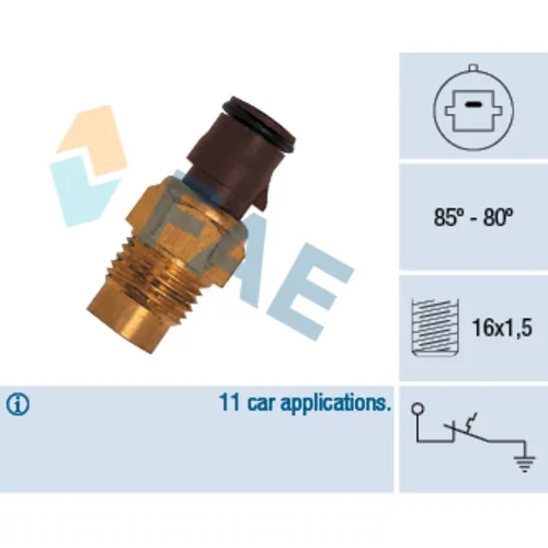 Teplotný spínač ventilátora chladenia FAE 36160