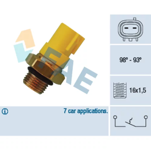 Teplotný spínač ventilátora chladenia FAE 36520