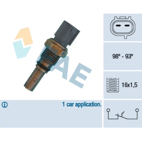 Teplotný spínač ventilátora chladenia FAE 36550