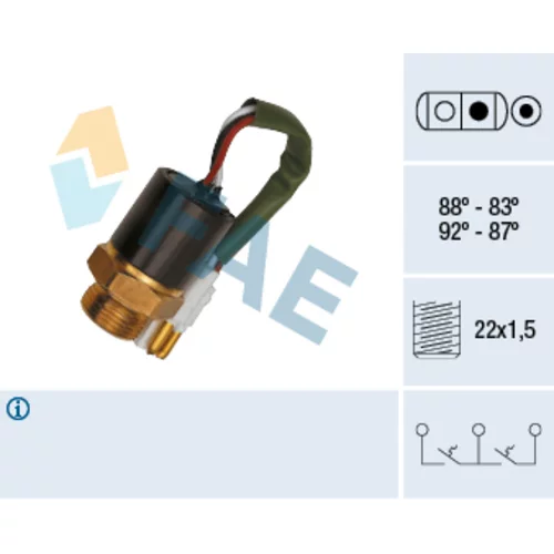 Teplotný spínač ventilátora chladenia FAE 37890