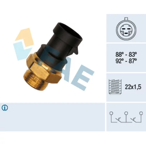 Teplotný spínač ventilátora chladenia FAE 37900