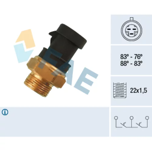 Teplotný spínač ventilátora chladenia FAE 38200