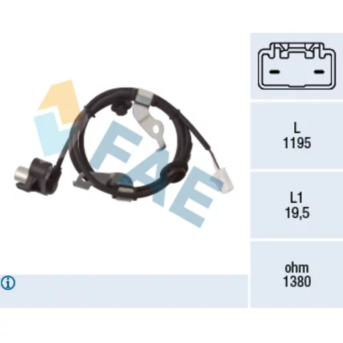 Snímač počtu otáčok kolesa FAE 78476