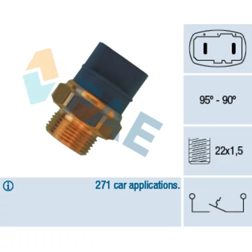 Teplotný spínač ventilátora chladenia FAE 36370